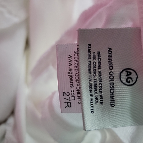 AG Adriano Goldschmied White The Farrah Skinny Ankle high-rise size 27R - Picture 5 of 6